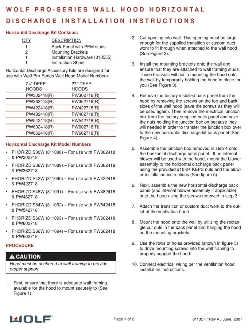 Wolf PW482418 installation instructions Wolf PW482418 installation instructions