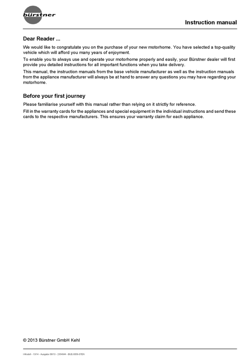 Burstner I 720 instruction manual