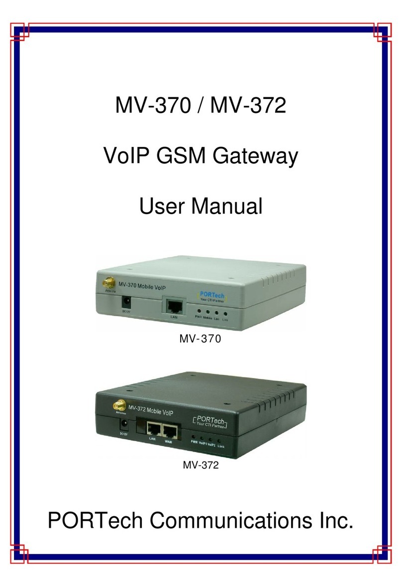 Portech MV-370 User manual