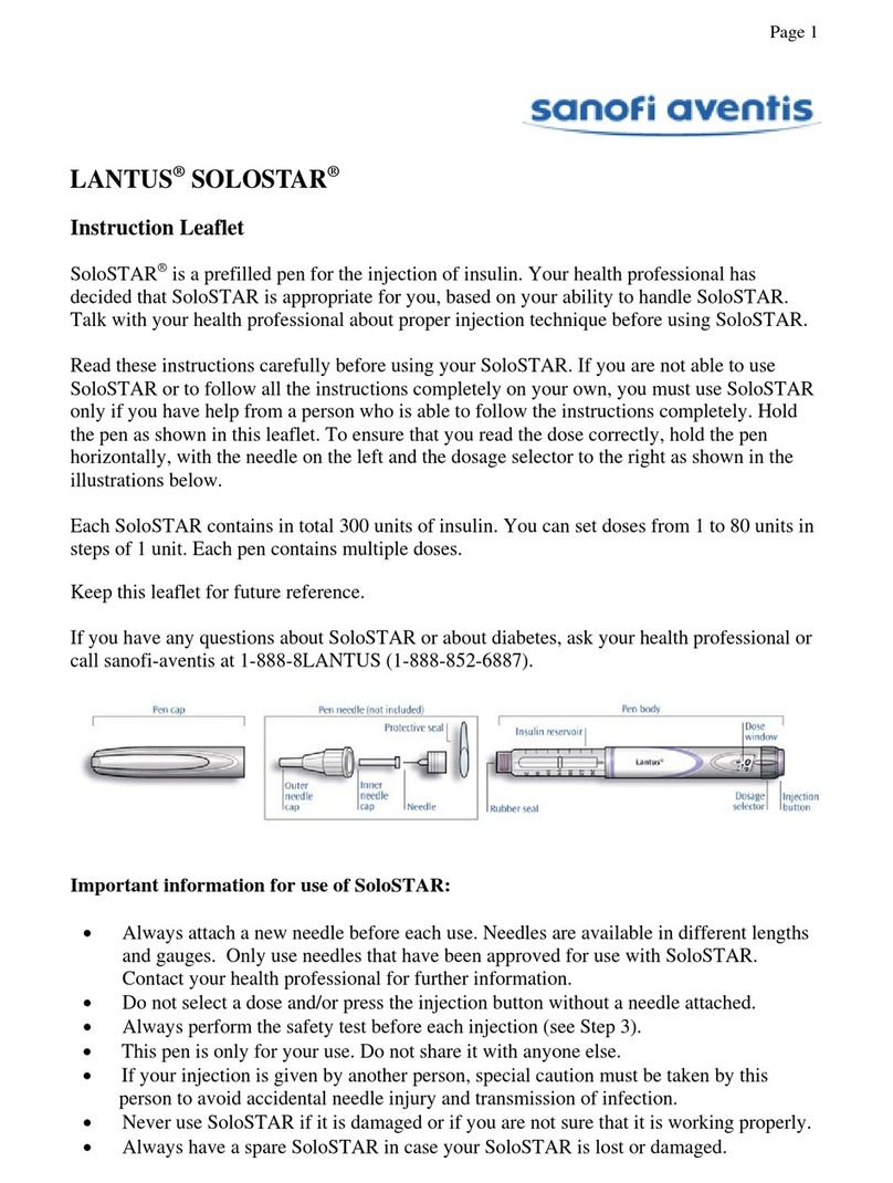 Sanofi-aventis Lantus SoloStar Instruction leaflet Sanofi-aventis Lantus SoloStar Instruction leaflet