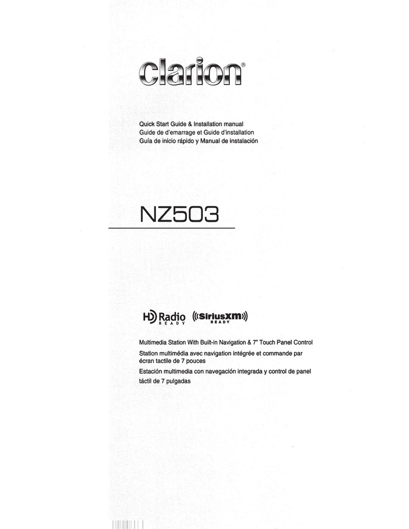 Clarion NZ503 User manual