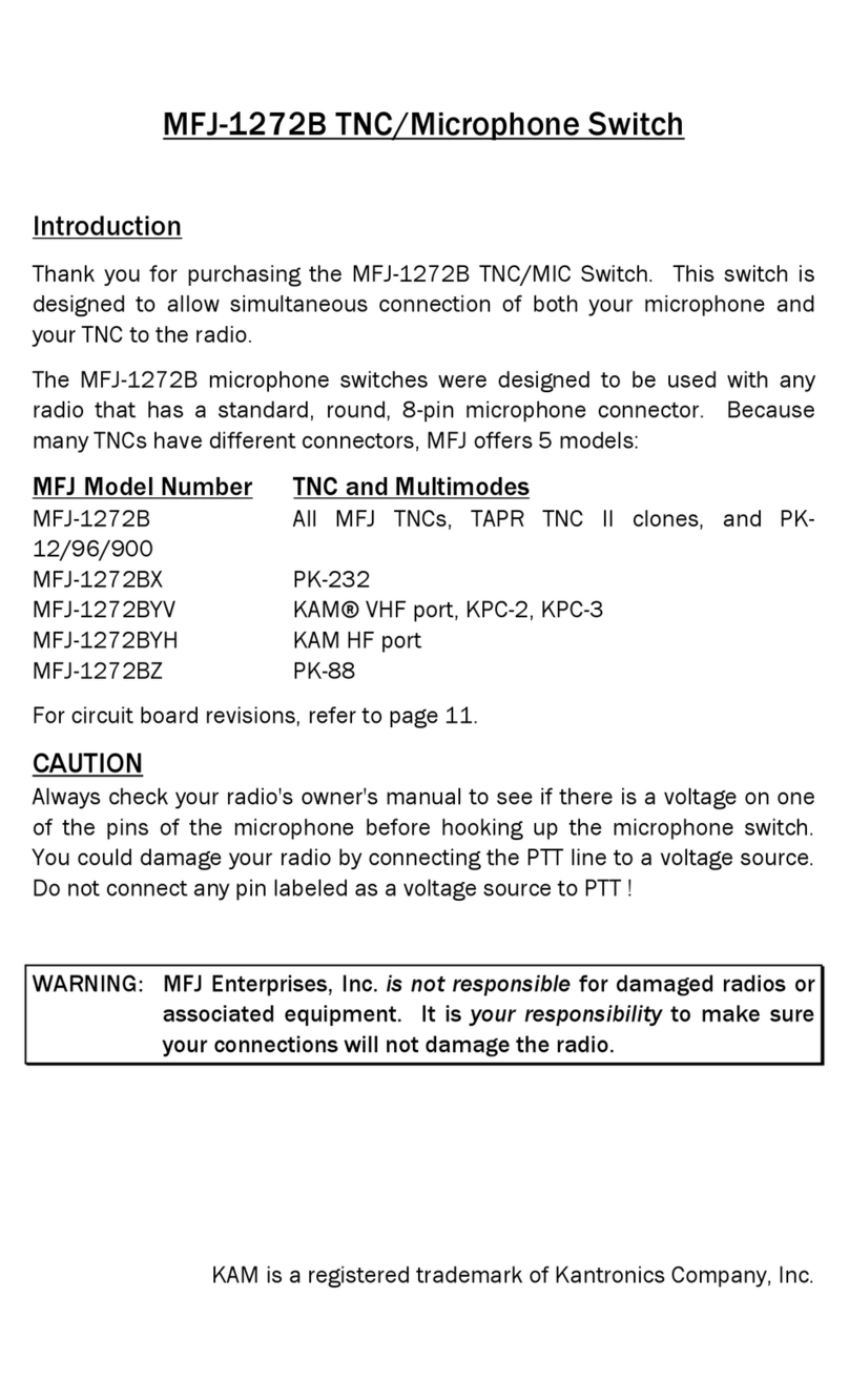 MFJ MFJ-1272B TNC user manual