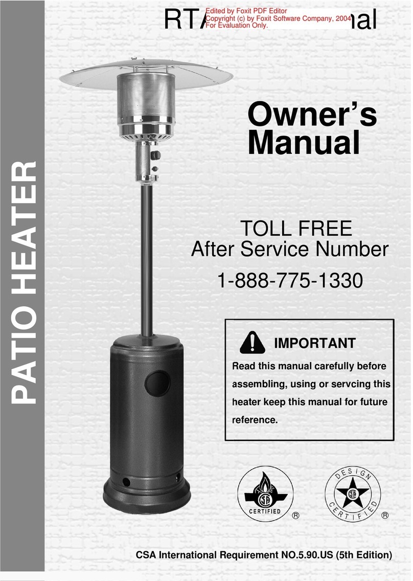 AZ Patio Heaters Patio Heater owner's manual