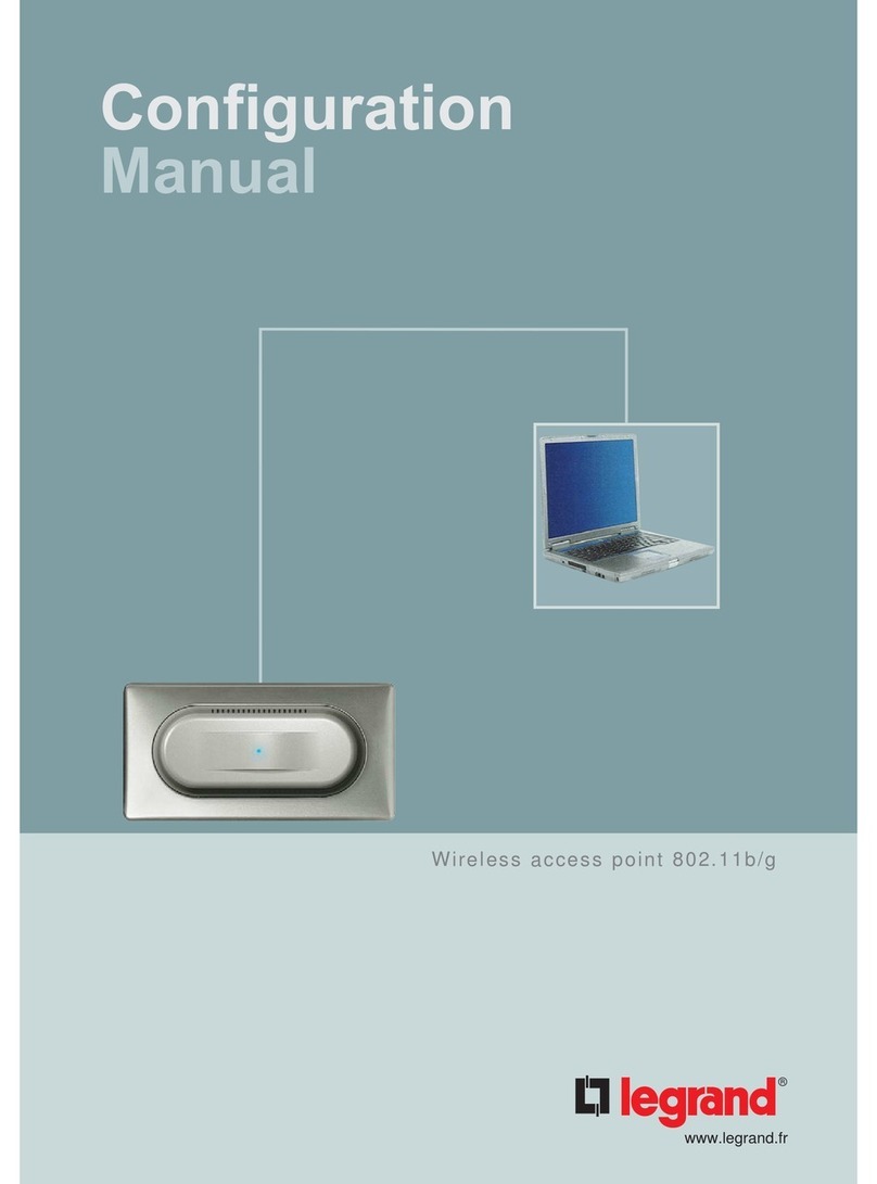 LEGRAND Wireless access point Instruction sheet