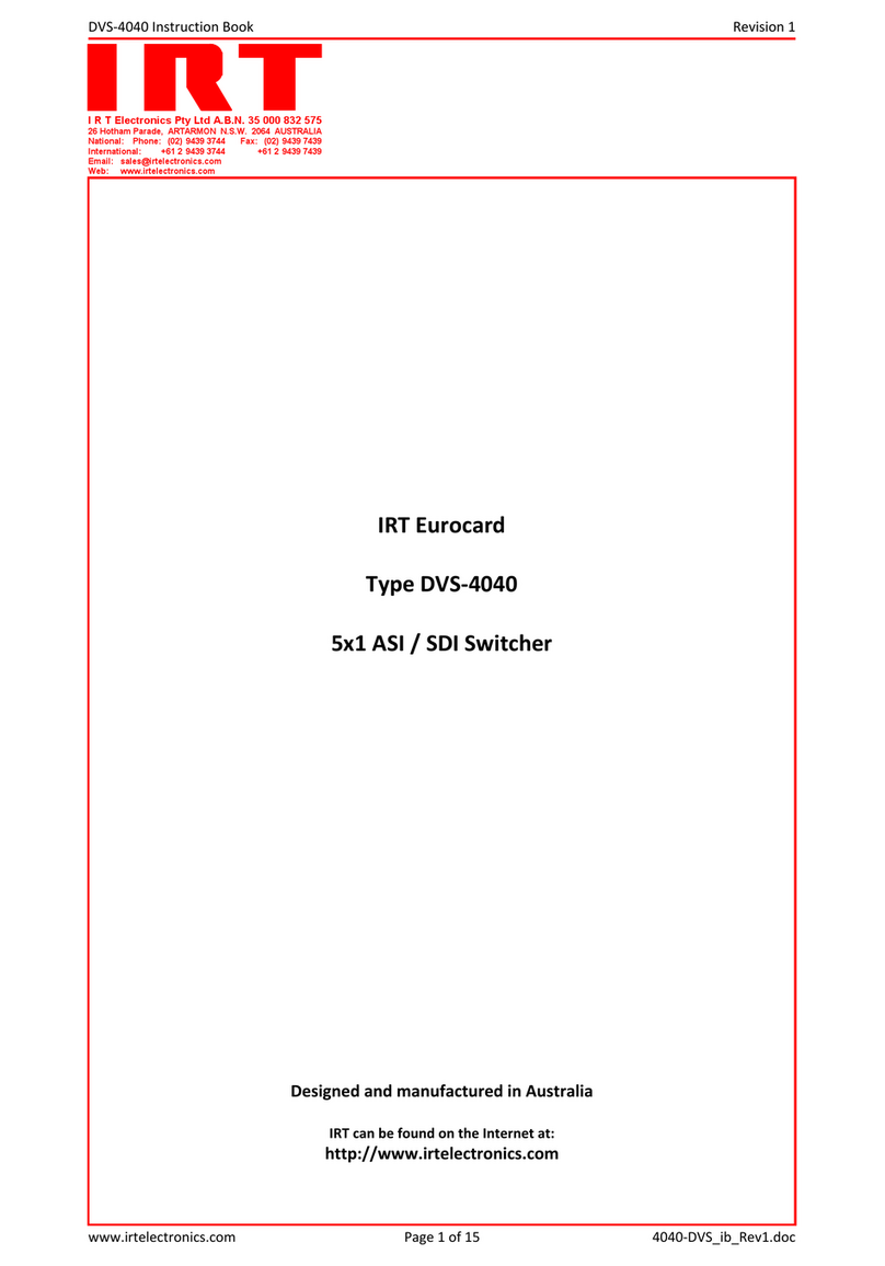 IRT DVS?4040 Instruction book