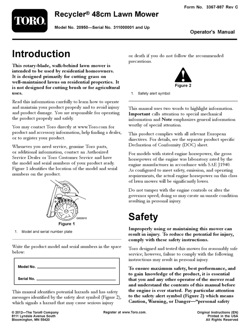 Toro Recycler 20950 Operator's manual