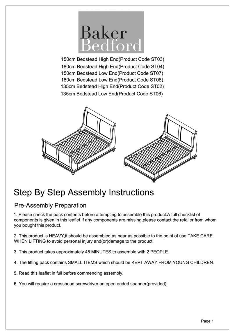 Baker Bedford ST03 Step by step assembly instructions Baker Bedford ST03 Step by step assembly instructions