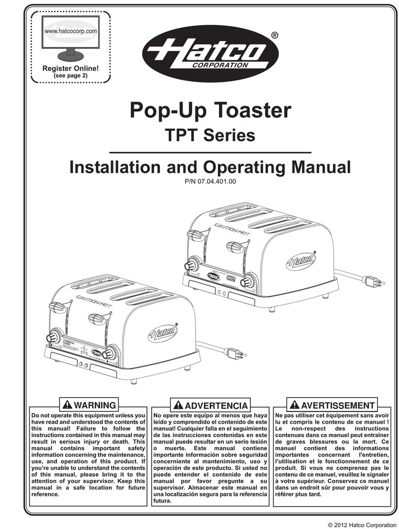 Hatco TPT Series User manual