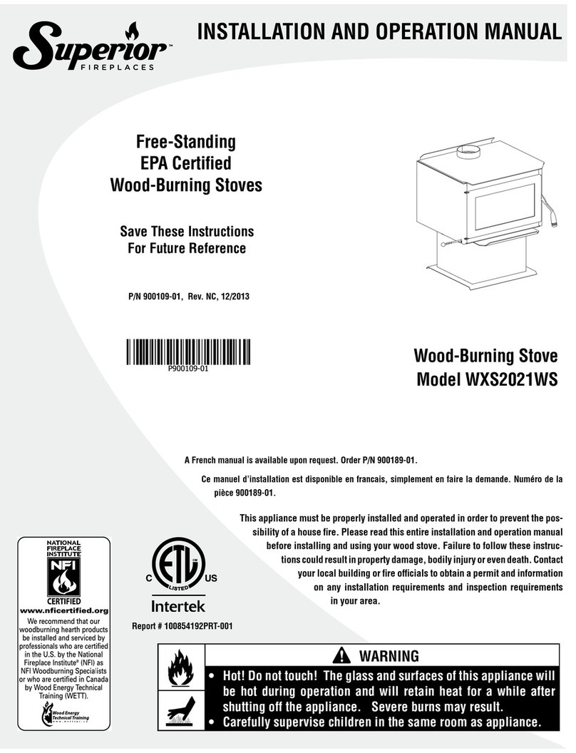 Superior WXS2021WS Installation and operation manual