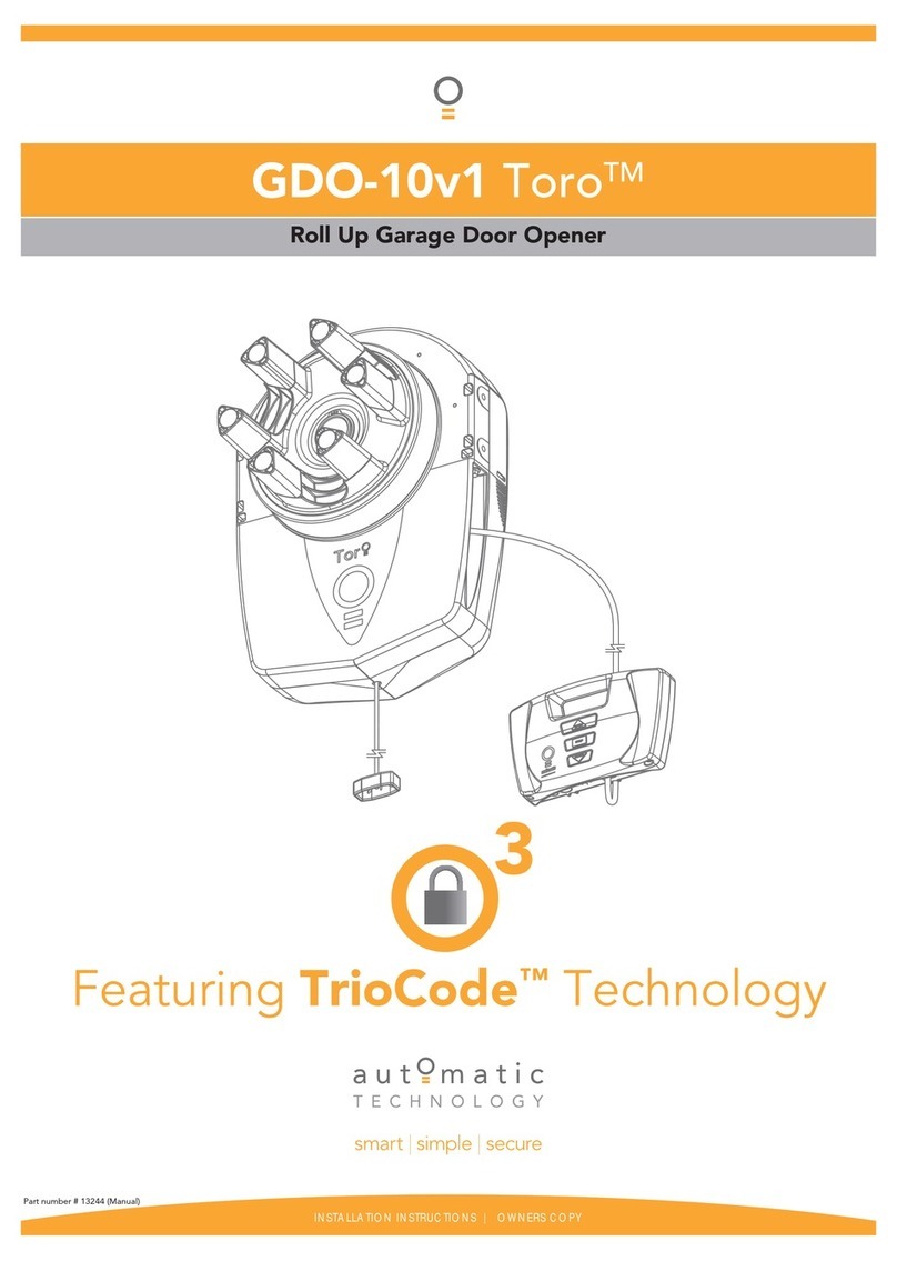 Automatic Technology GDO-10v1Toro User manual