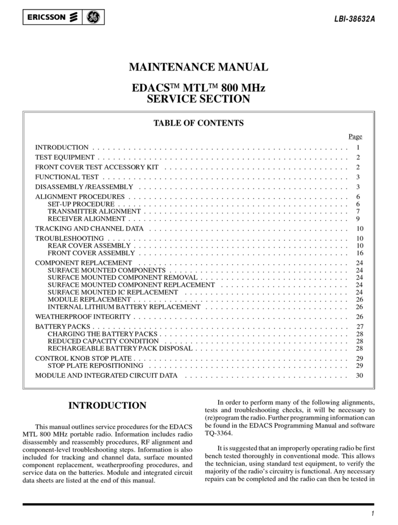 Ericsson EDACS MTL Maintenance manual