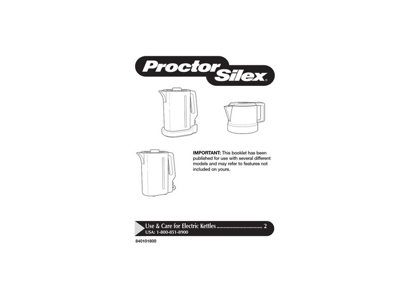 Proctor-Silex Electric Kettles use & care