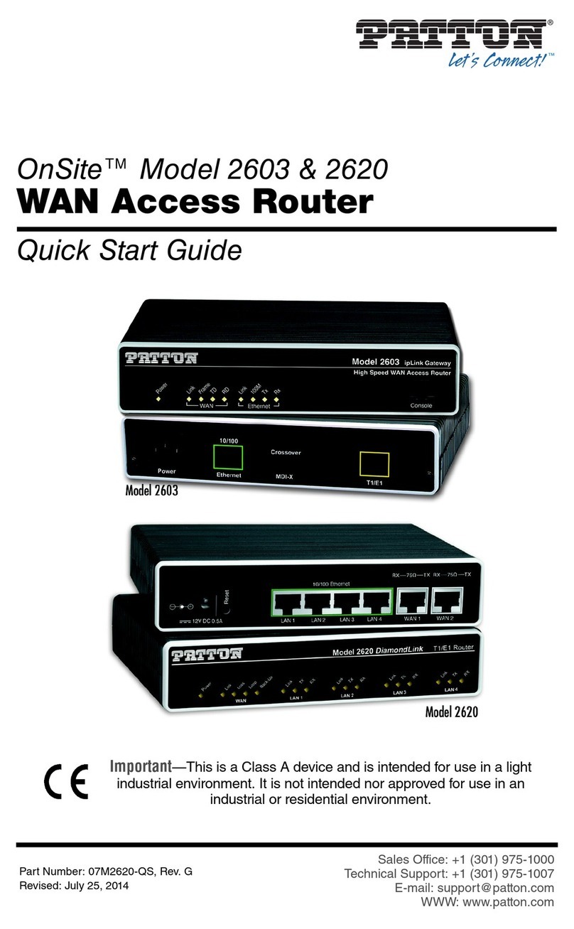 Patton OnSite 2603 User manual