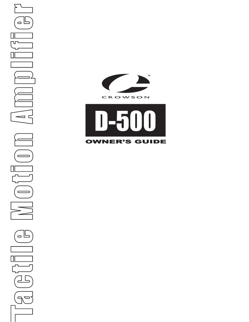 Crowson D-500 User manual
