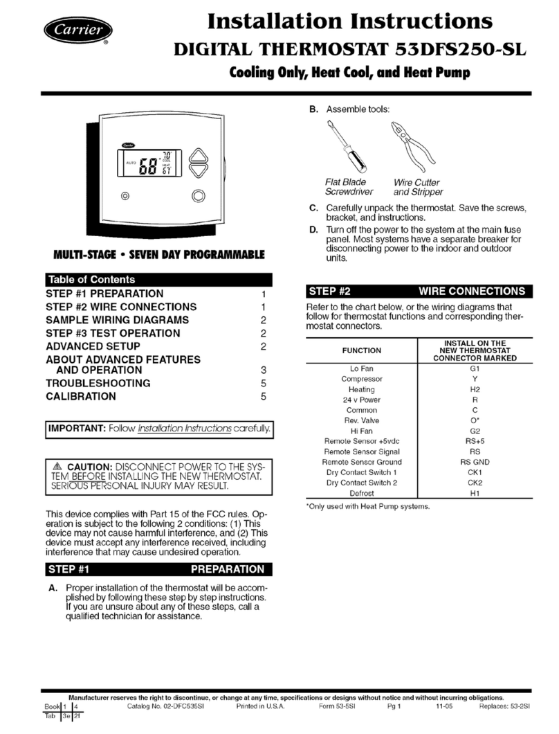 Carrier 53DFS250-SL User manual