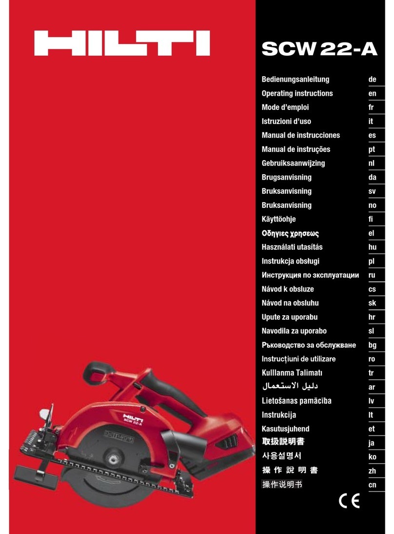 Hilti SCW 22-A operating instructions