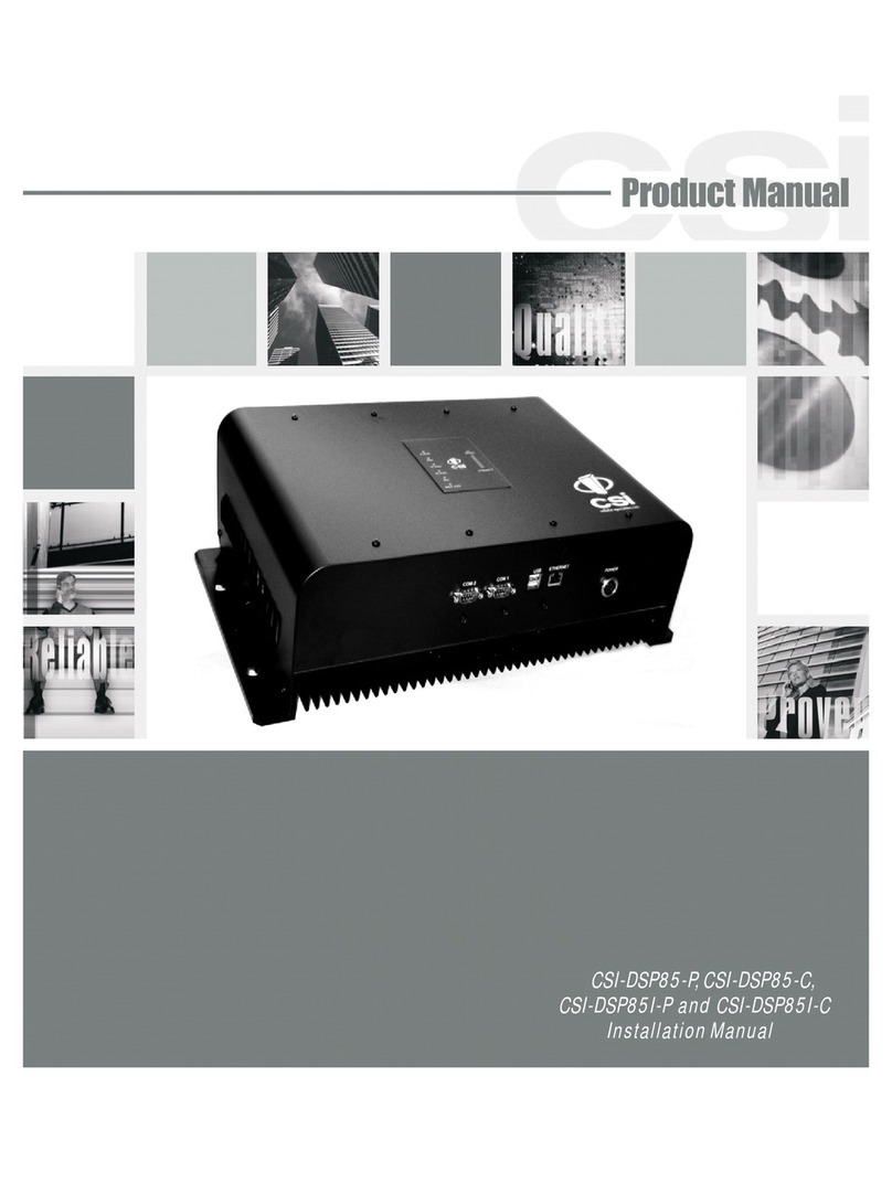 CSI CSI-DSP85-P User manual
