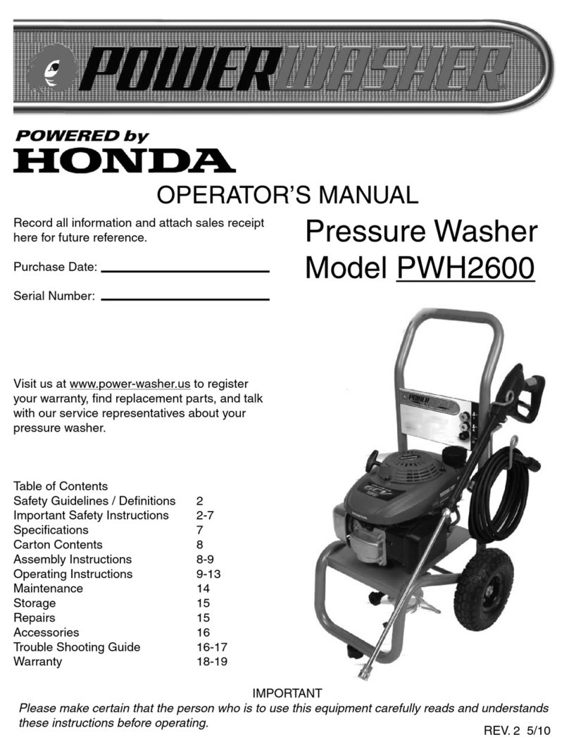 PowerWasher PWH2600 User manual