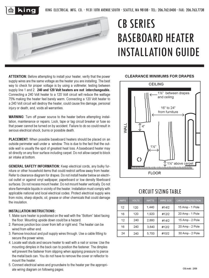 KING CB SERIES User manual