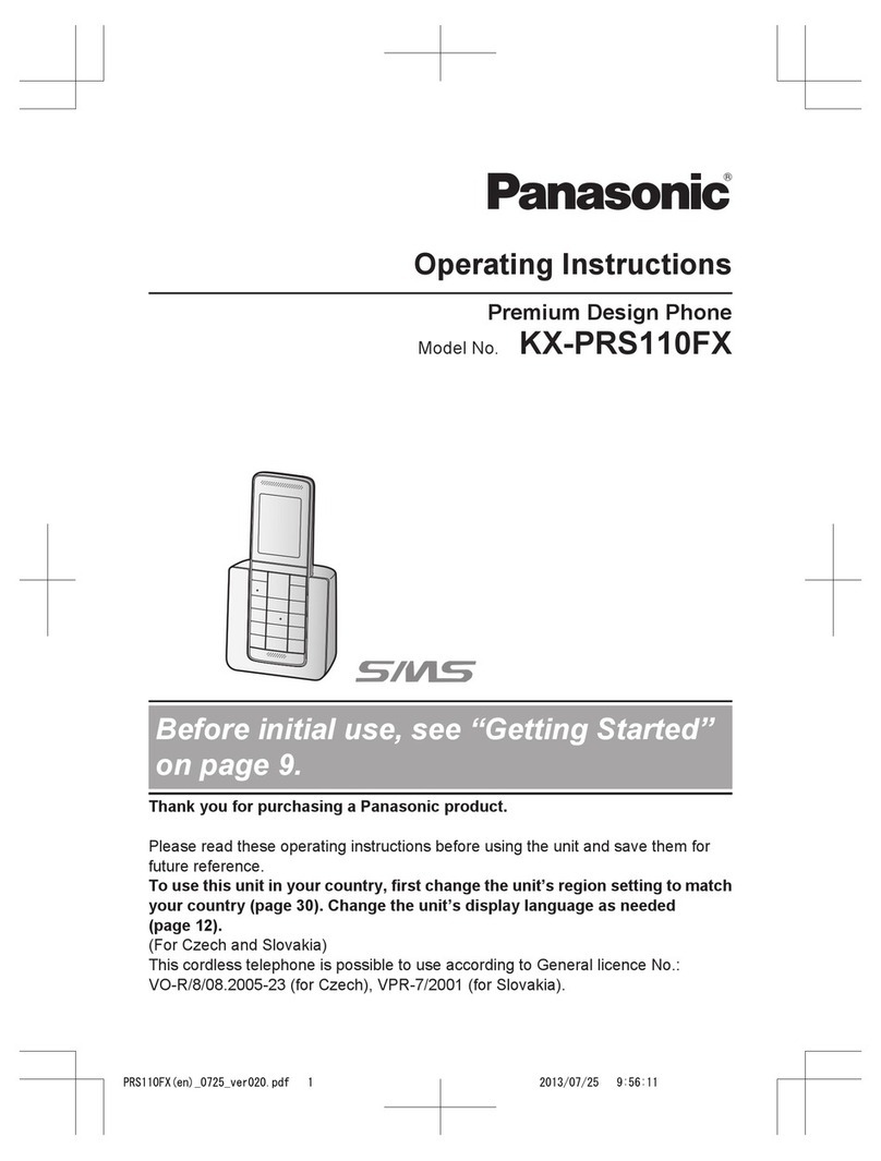 Panasonic KX-PRS110FX operating instructions