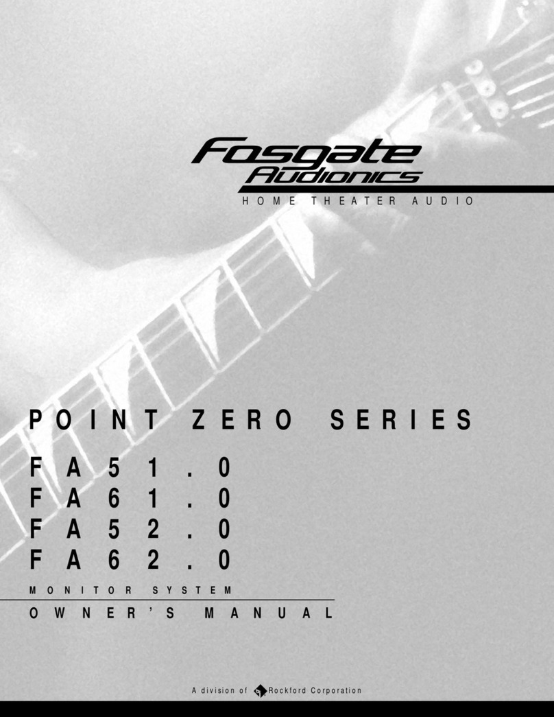 Fosgate Audionics Point Zero FA51.0 owner's manual
