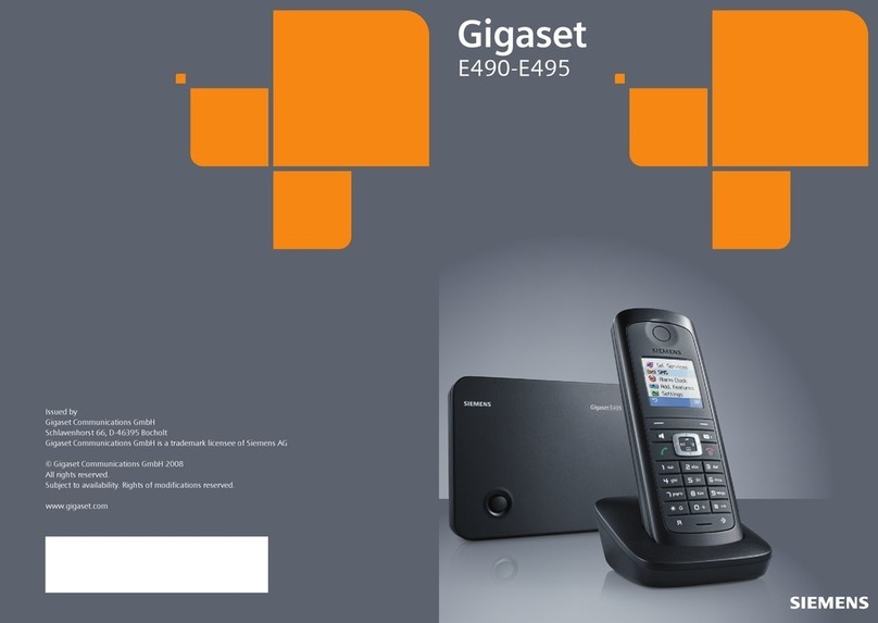 Siemens Gigaset E490 User manual
