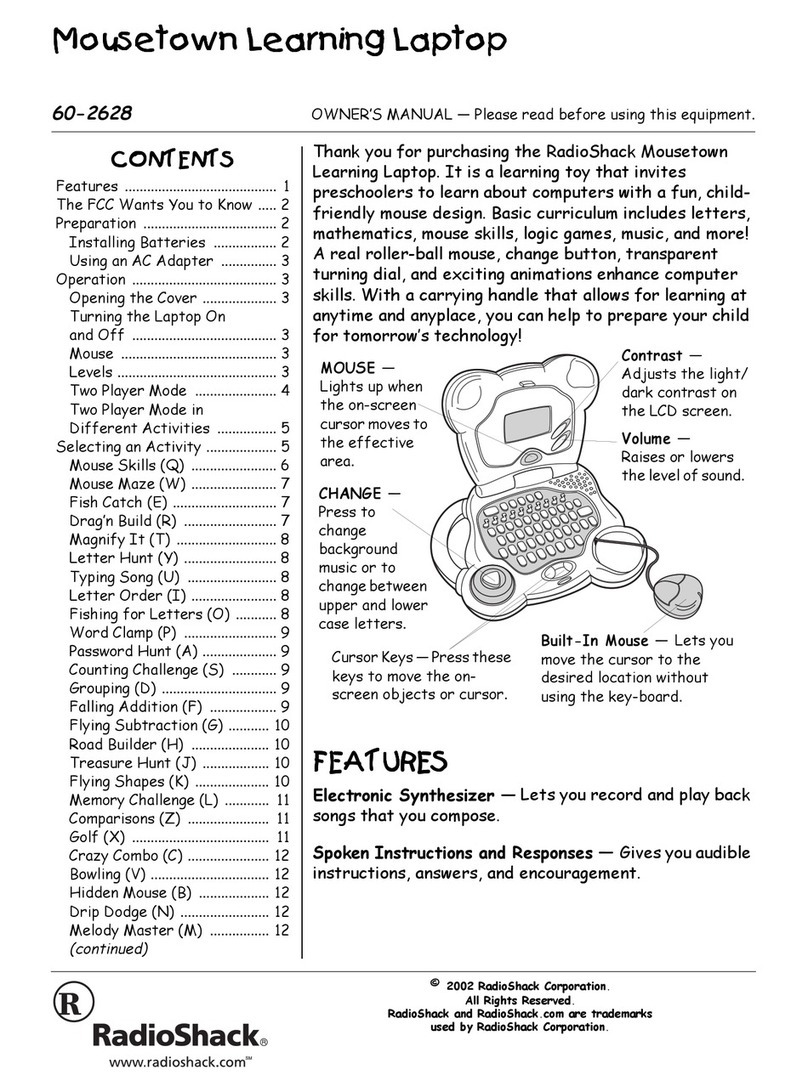 Radio Shack 60-2628 owner's manual