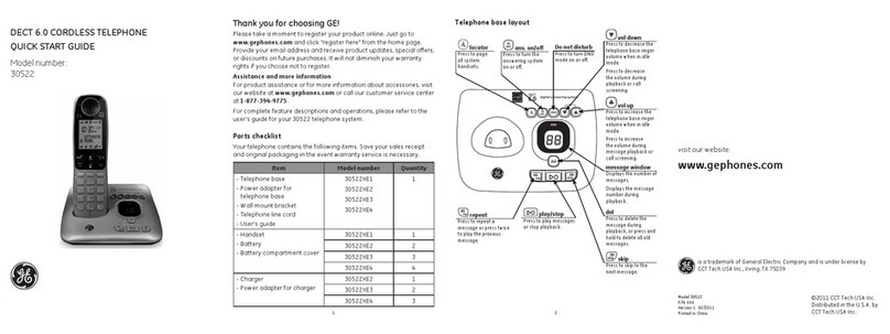 GE 30522 User manual