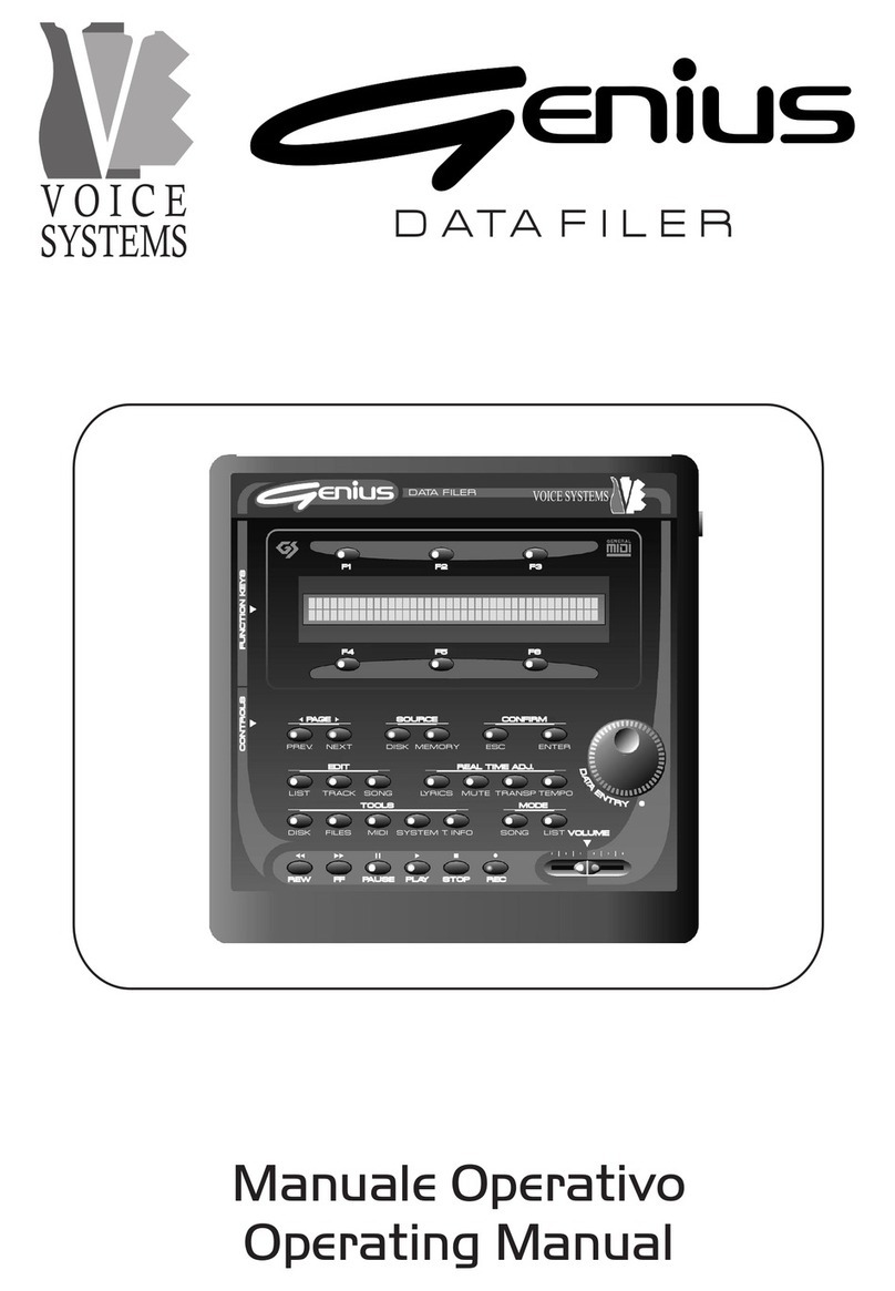 Voice Systems VOICE SYSTEMS Data Filer operating manual