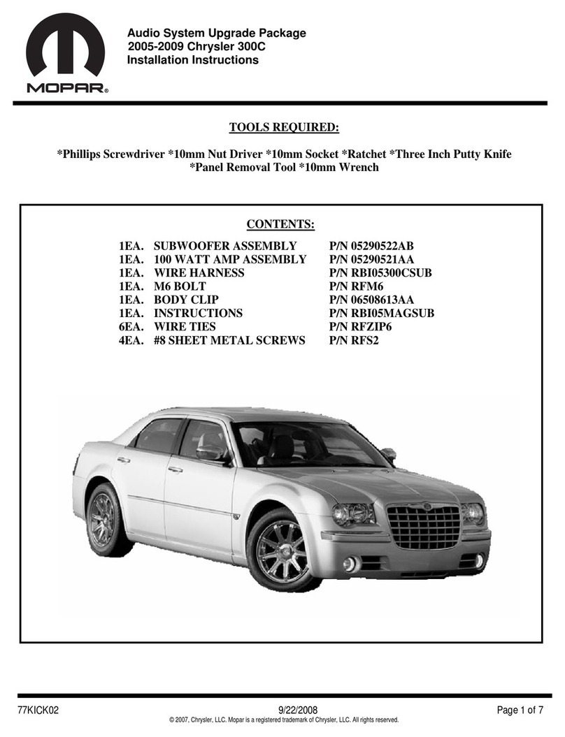 Mopar 2005-2009 Chrysler 300C User manual Mopar 2005-2009 Chrysler 300C User manual