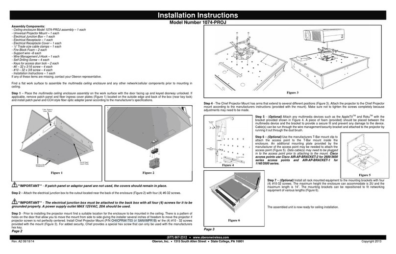 OBERON 1074-PROJ installation instructions