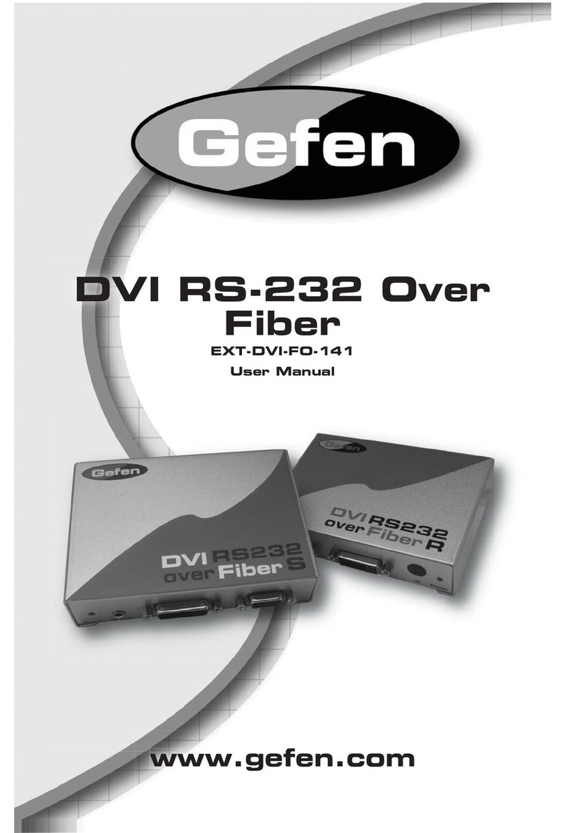 Gefen EXT-DVI-FO-141 user manual