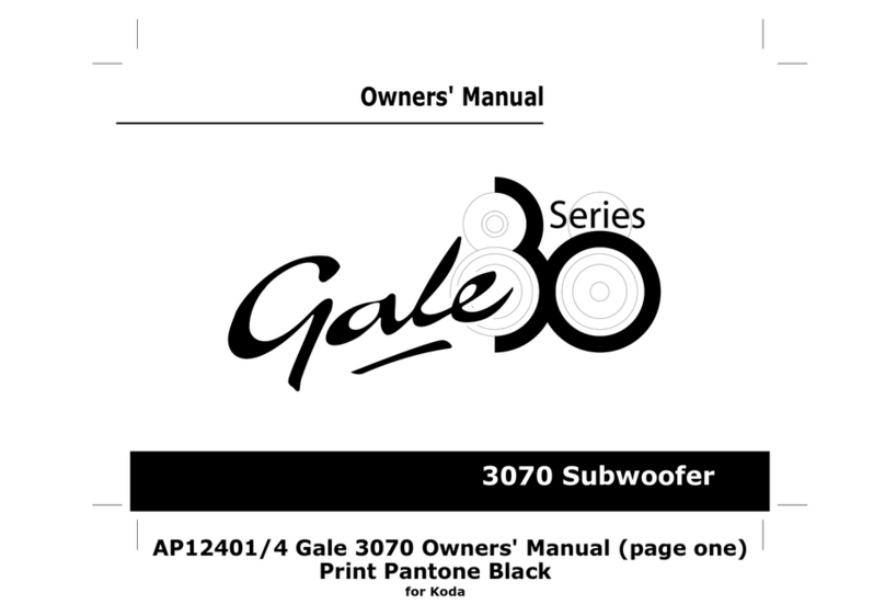 Gale 3070 owner's manual