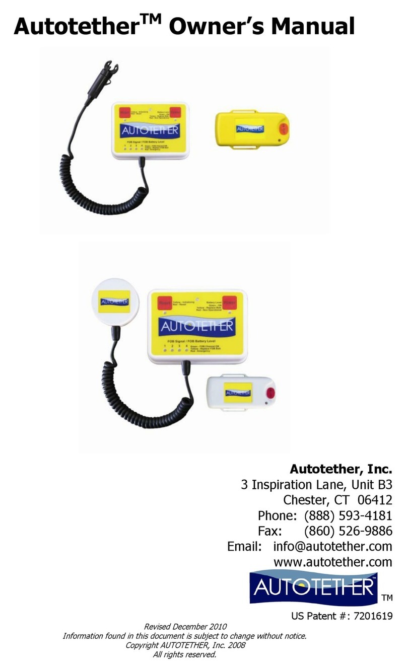 Autotether Wireless Lanyard Standard System owner's manual