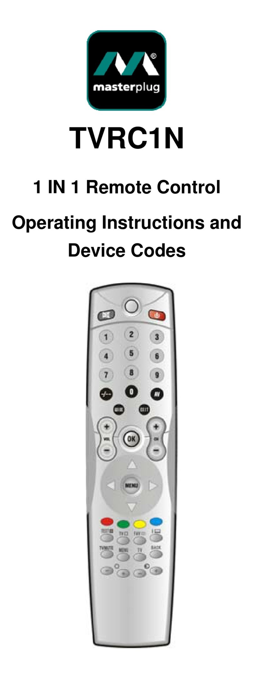 Masterplug TVRC1N operating instructions