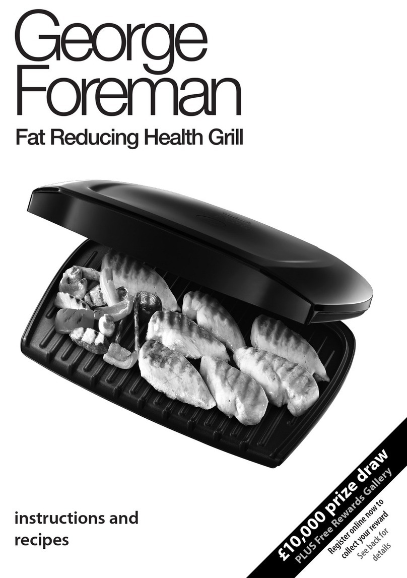 George Foreman Fat redusing health grill Quick guide