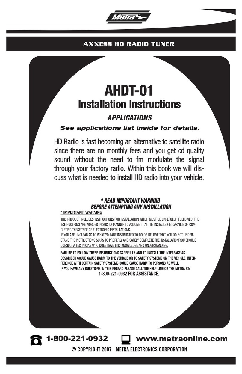 Metra Electronics AHDT-01 User manual