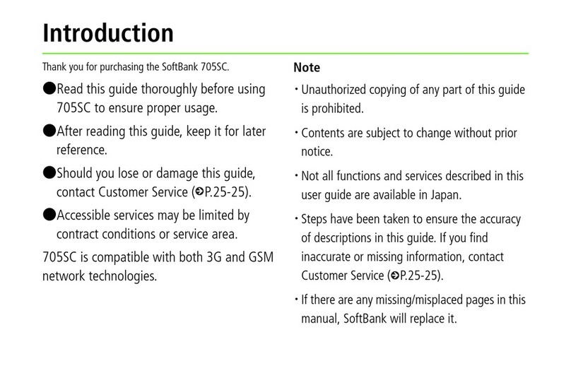 SoftBank 705SC User manual