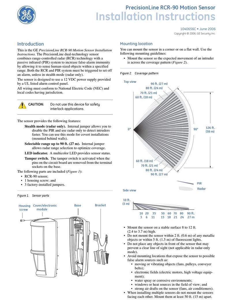 GE PrecisionLine RCR-90 installation instructions