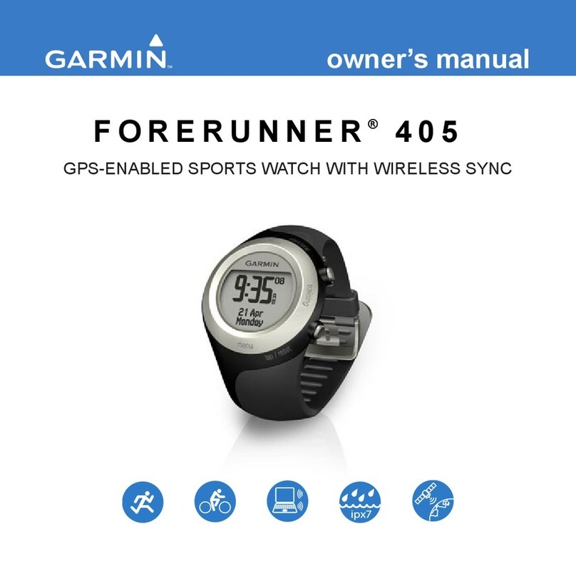 Garmin Forerunner 405 owner's manual