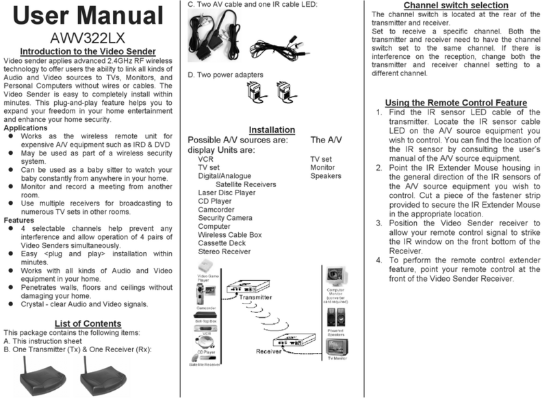 Alcad AWV322LX user manual
