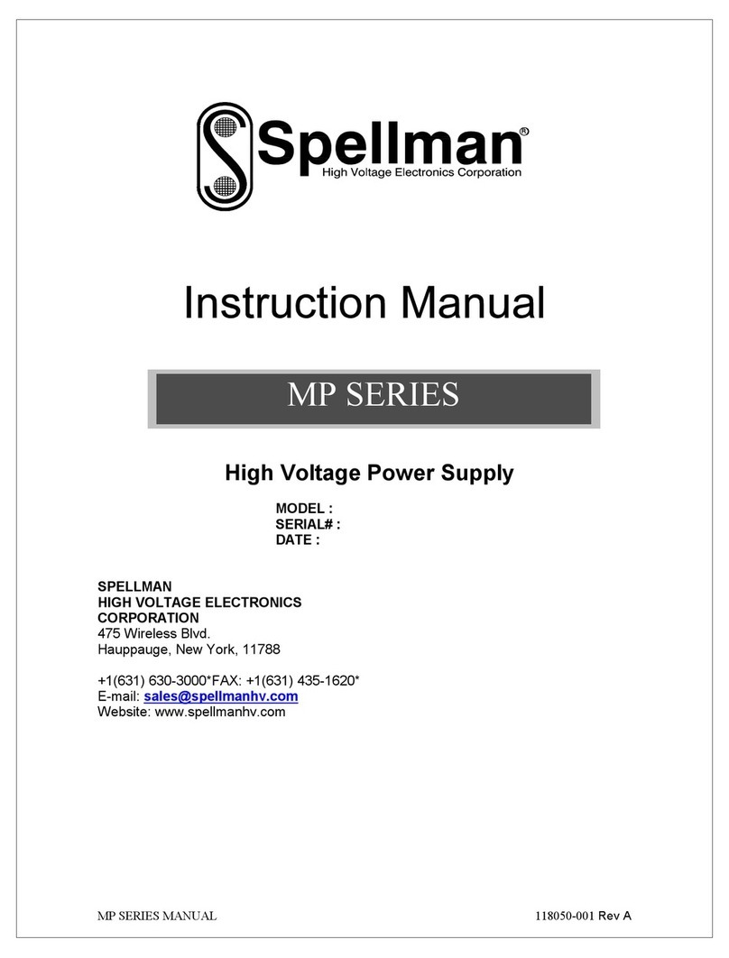Spellman MR Series User manual