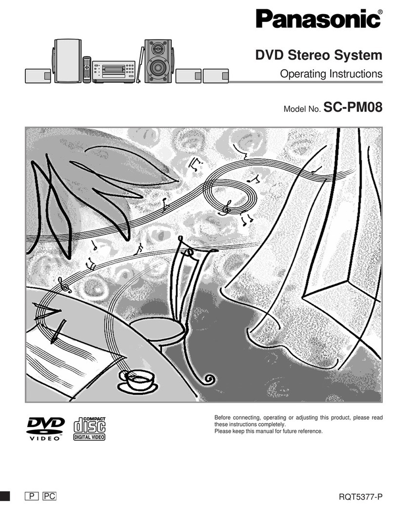 Panasonic SCPM08 - DVD STEREO SYSTEM User manual