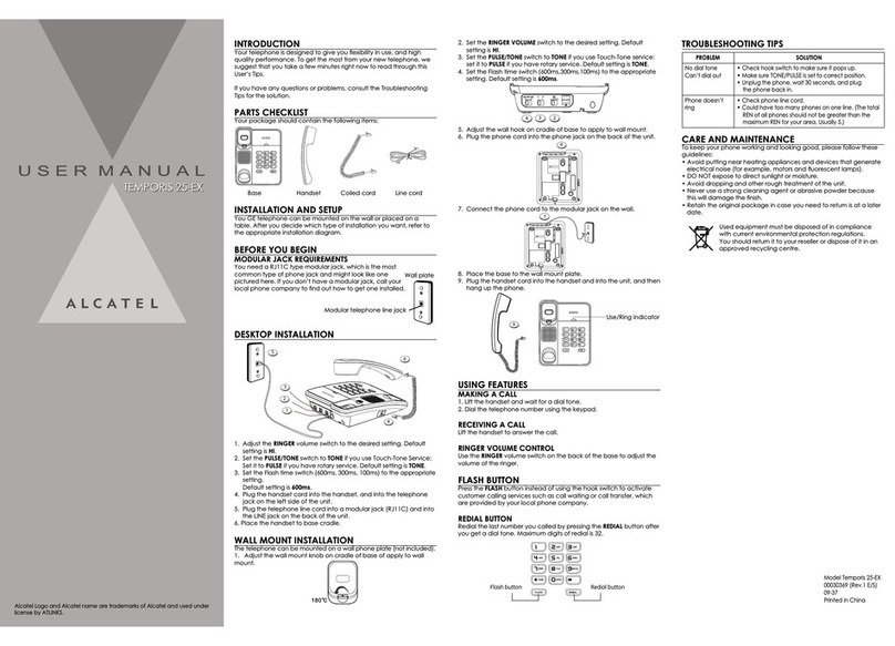 Alcatel TEMPORIS 25-EX User manual