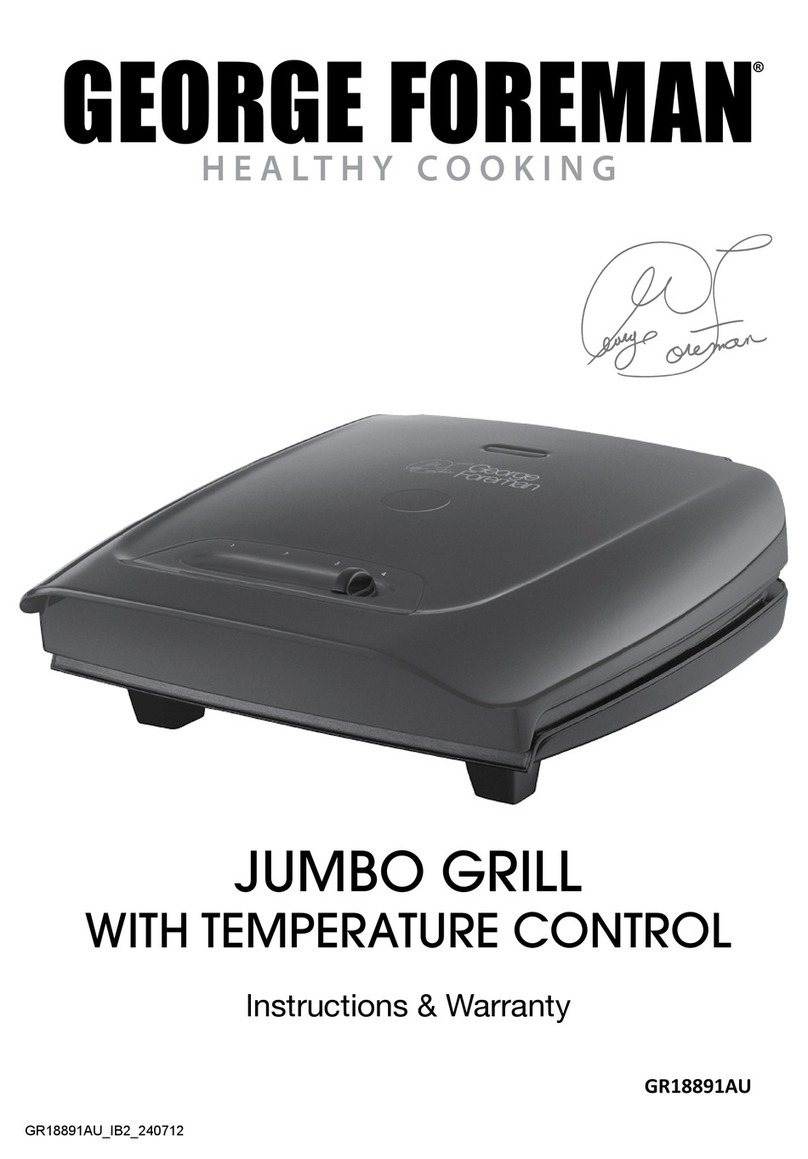 George Foreman GR18891AU George Foreman User manual
