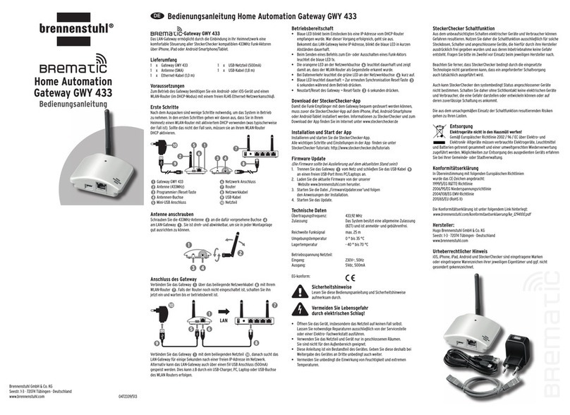 brennenstuhl GWY 433 user manual