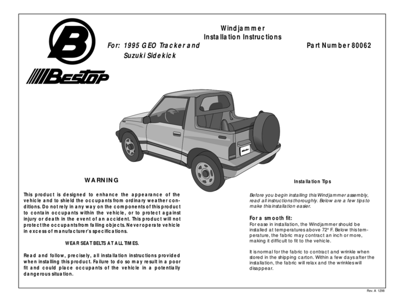 Bestop Windjammer installation instructions
