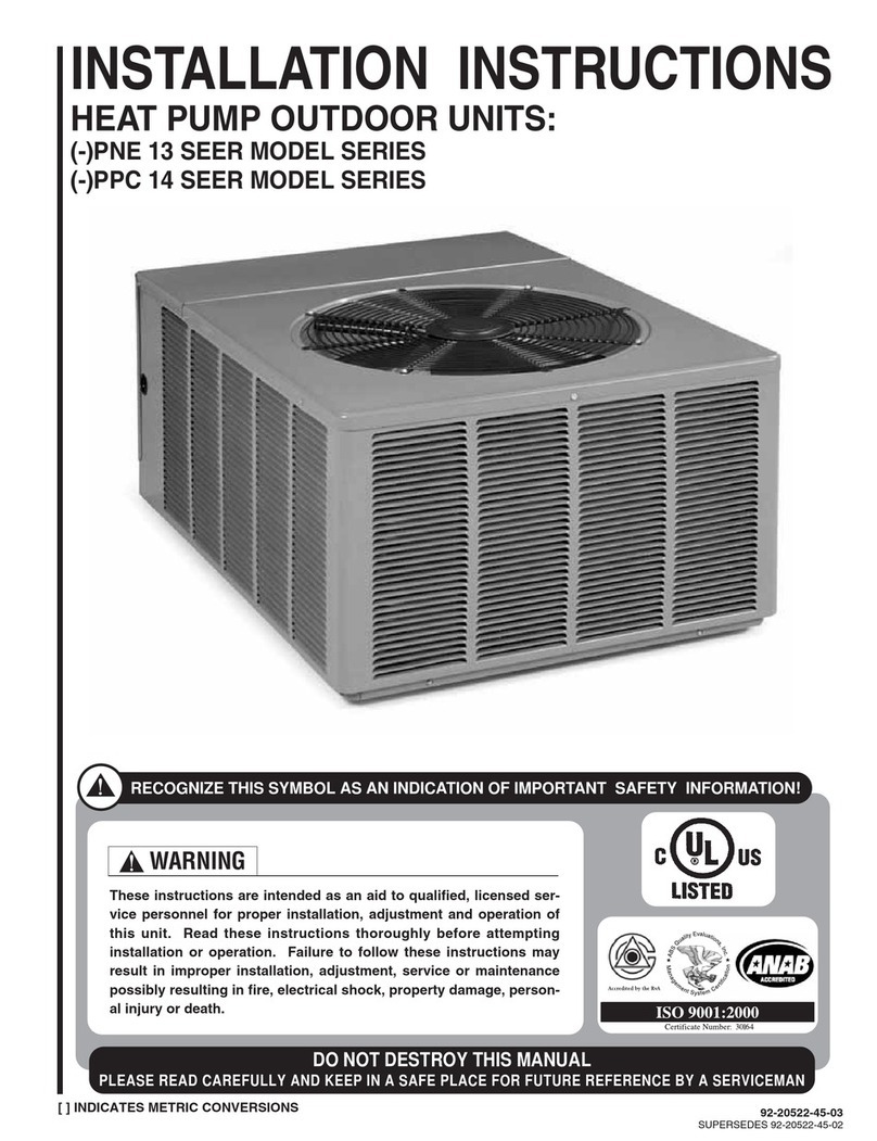 Reelin PPC 14 Seer installation instructions