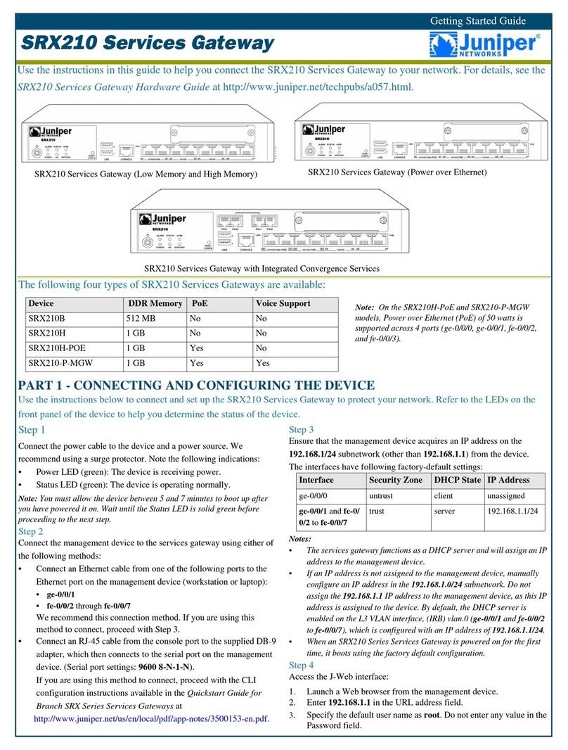 Juniper SRX 210 User manual