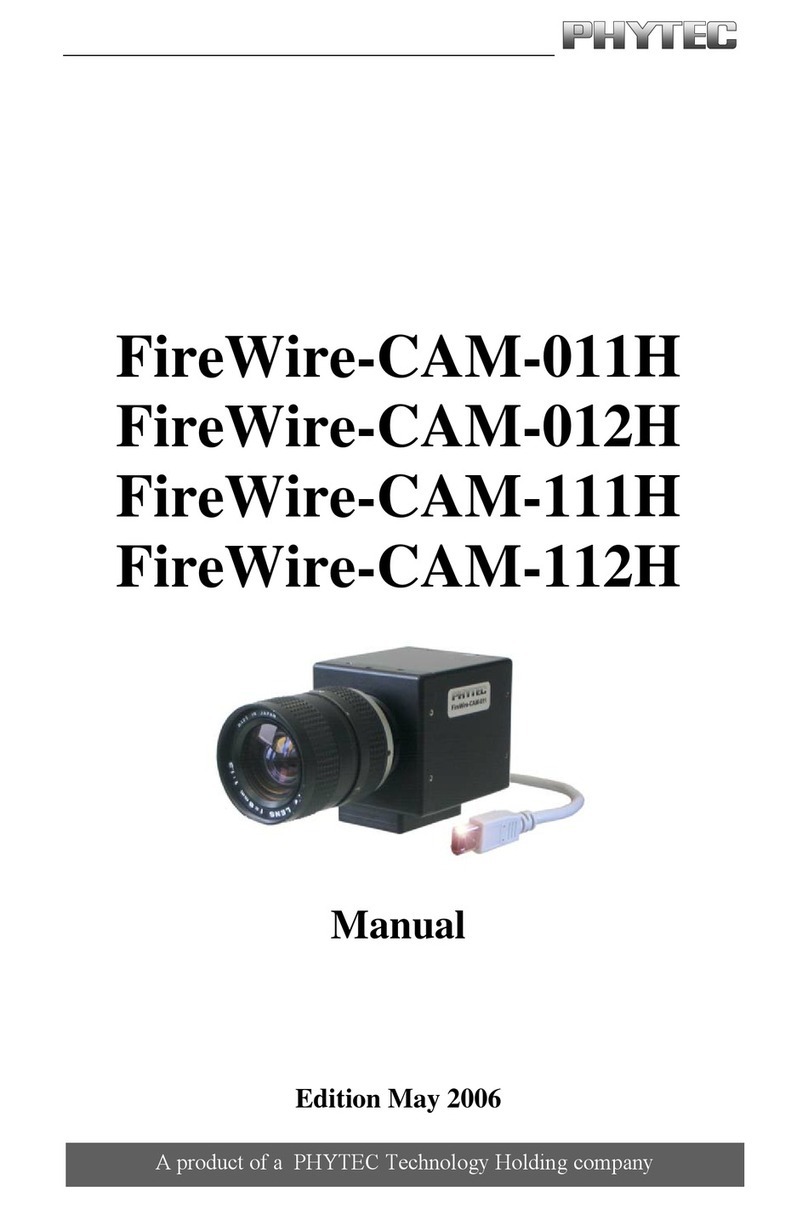 Phytec FireWire-CAM-011H manual